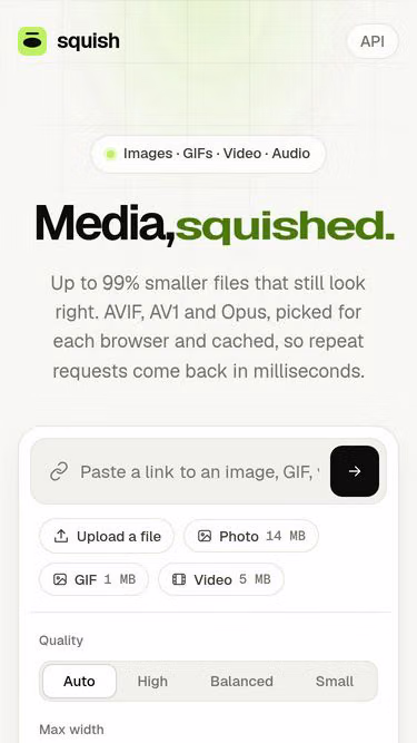 Screenshot of squish.fit