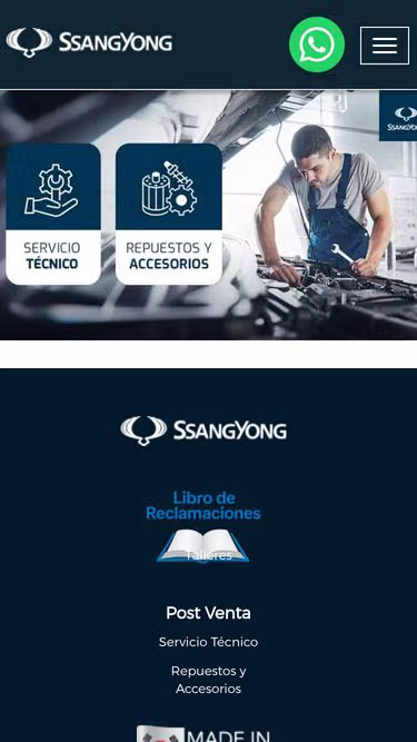 Screenshot of ssangyong.com.pe