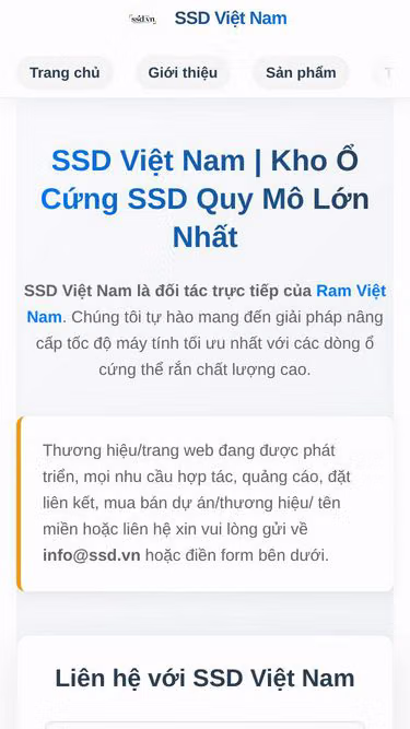 Screenshot of ssd.vn
