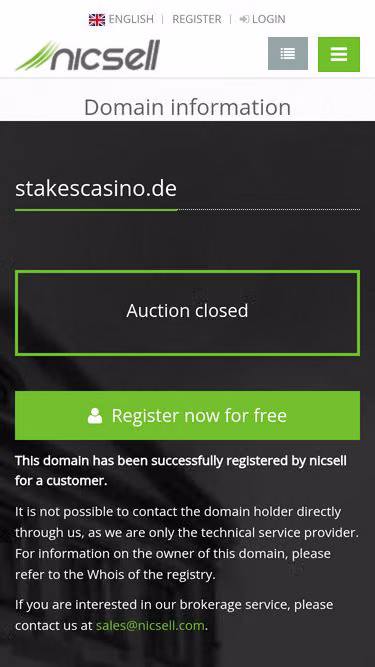 Screenshot of stakescasino.de