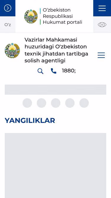 Screenshot of standart.uz
