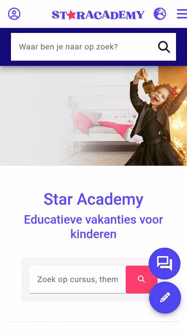 Screenshot of staracademy.be