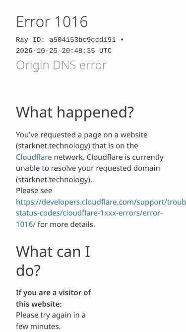 Screenshot of starknet.technology