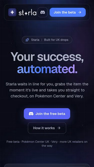 Screenshot of starla.cloud