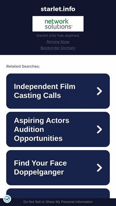 Screenshot of starlet.info