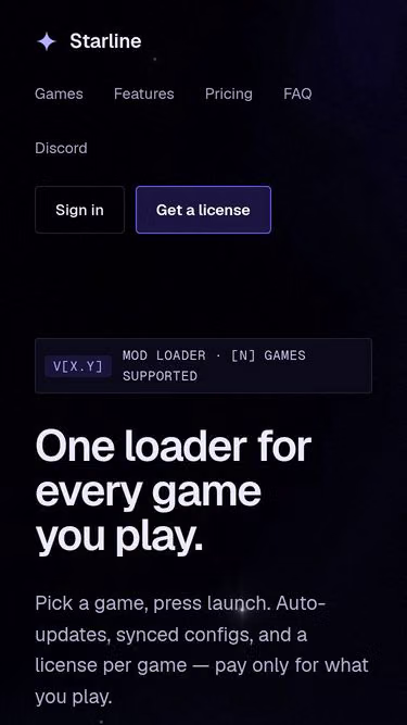 Screenshot of starline.codes