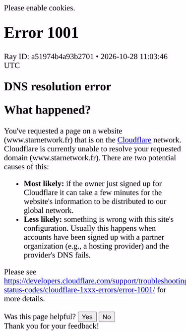 Screenshot of starnetwork.fr
