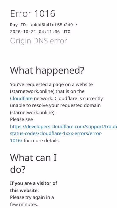 Screenshot of starnetwork.online