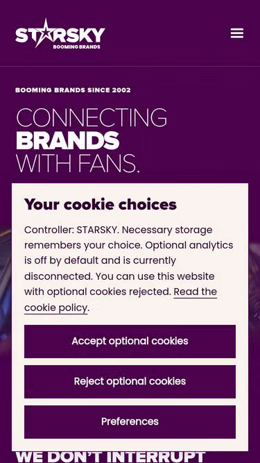 Screenshot of starsky.be