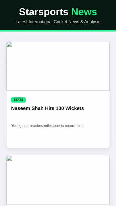 Screenshot of starsports.news
