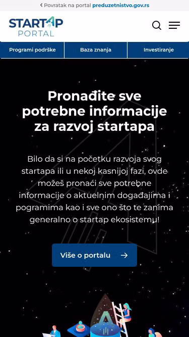 Screenshot of startap.gov.rs