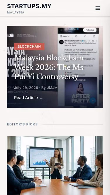 Screenshot of startups.my