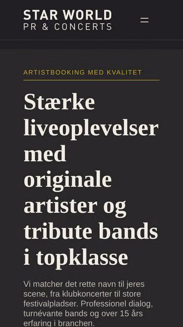 Screenshot of starworld.dk