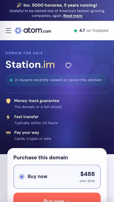 Screenshot of station.im