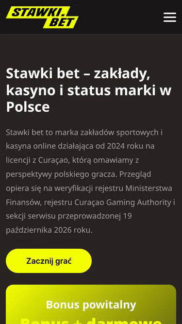 Screenshot of stawkibet.org.pl