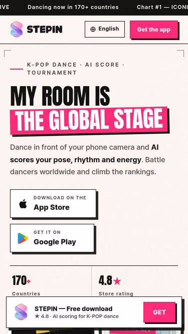 Screenshot of stepin.ai