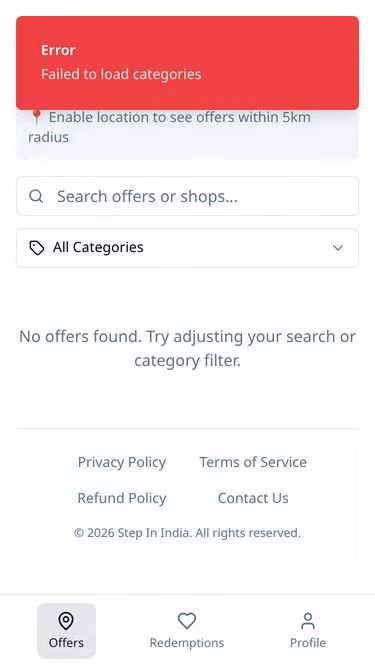 Screenshot of stepin.co.in