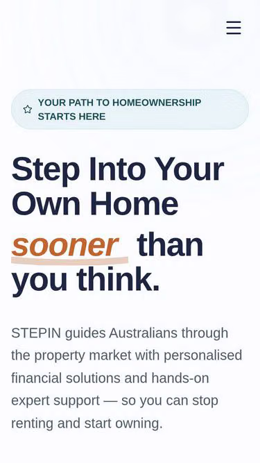 Screenshot of stepin.com.au