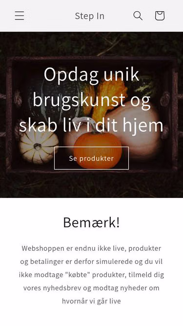 Screenshot of stepin.dk
