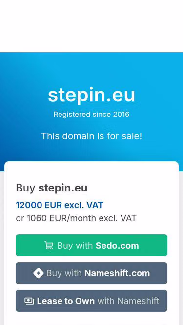 Screenshot of stepin.eu