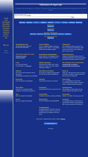Screenshot of stepin.info