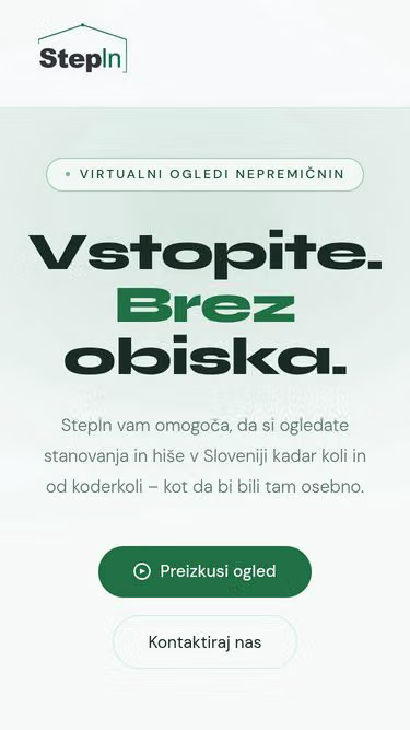Screenshot of stepin.si