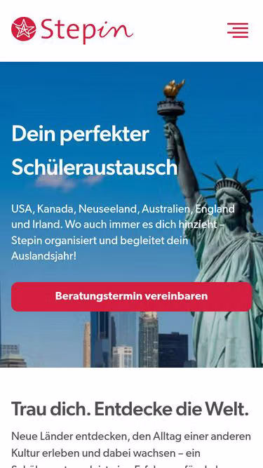 Screenshot of stepin.tv