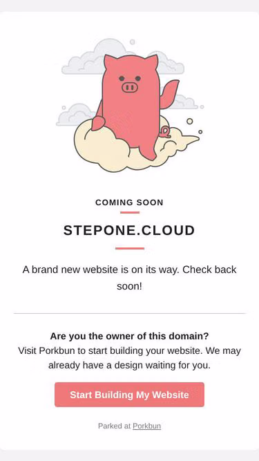 Screenshot of stepone.cloud