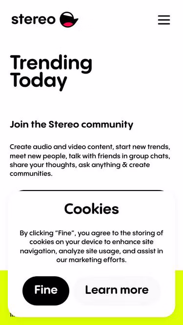 Screenshot of stereo.sg