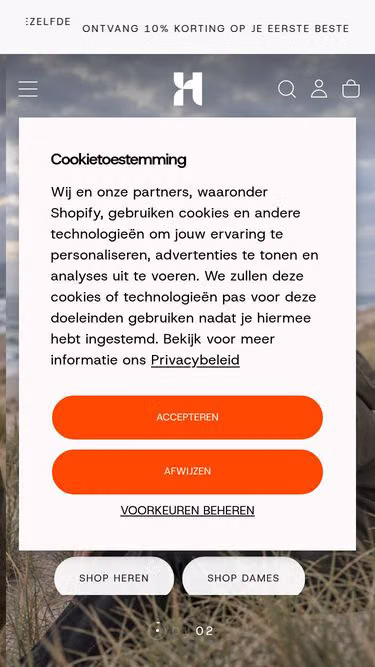 Screenshot of stetson.nl