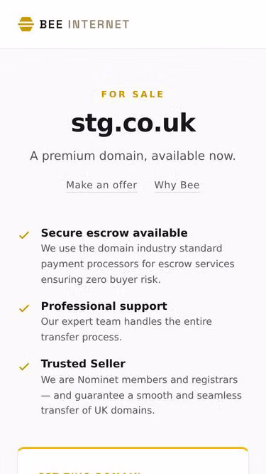 Screenshot of stg.co.uk