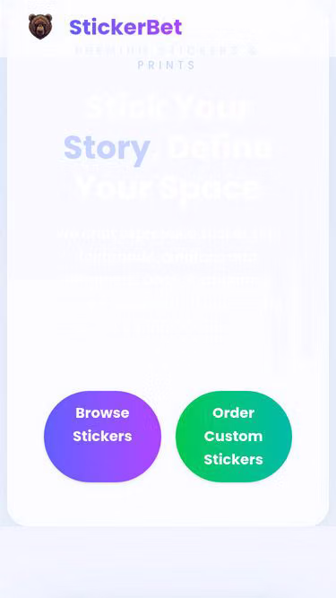 Screenshot of sticker.bet
