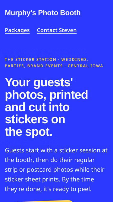 Screenshot of sticker.events