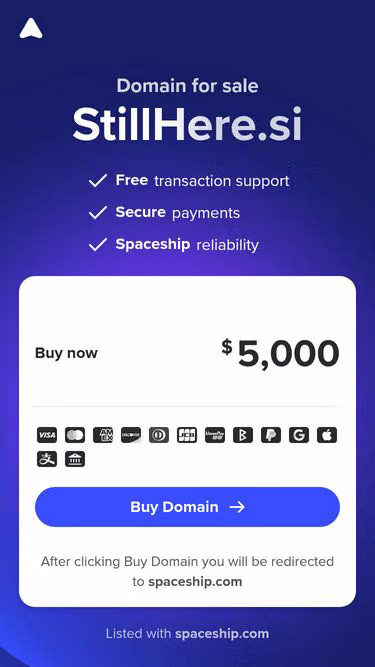 Screenshot of stillhere.si