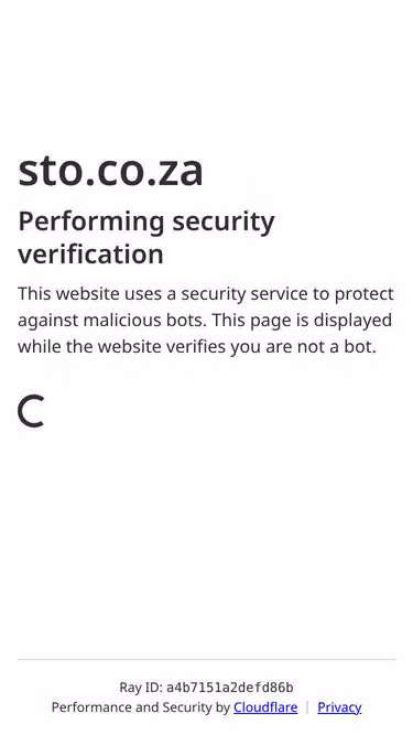 Screenshot of sto.co.za
