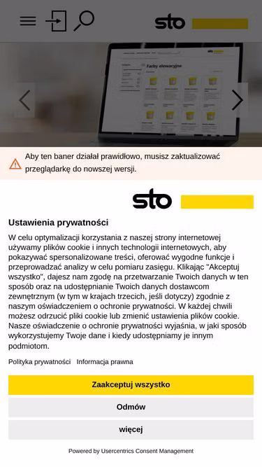 Screenshot of sto.pl