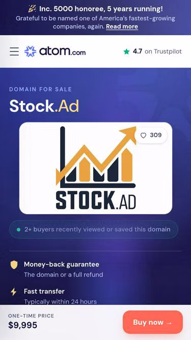Screenshot of stock.bio
