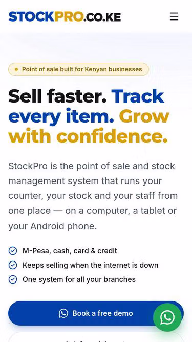 Screenshot of stockpro.co.ke
