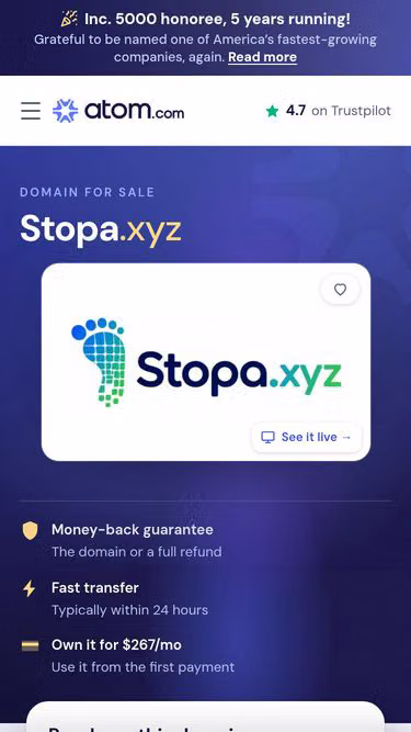 Screenshot of stopa.xyz