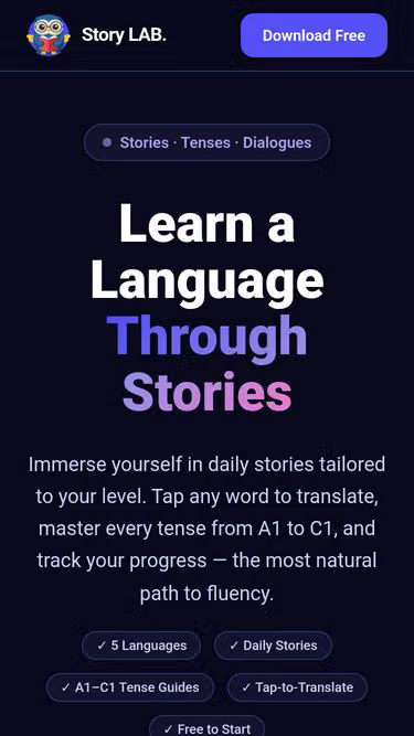 Screenshot of storylab.app