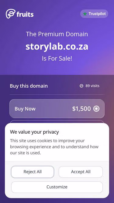 Screenshot of storylab.co.za