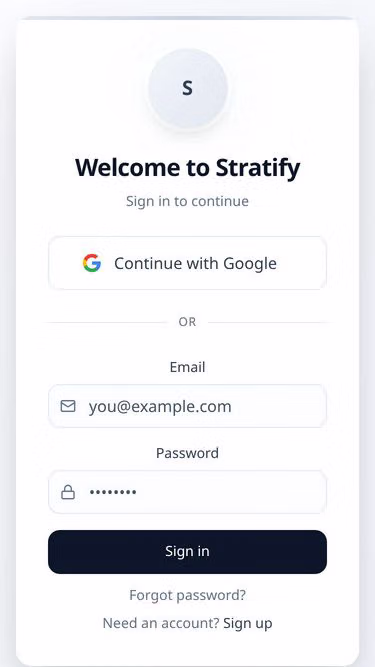 Screenshot of stratify.guru