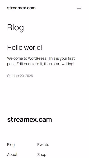 Screenshot of streamex.cam