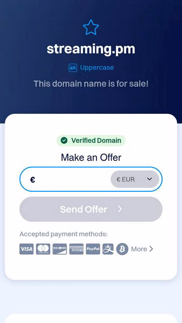 Screenshot of streaming.pm