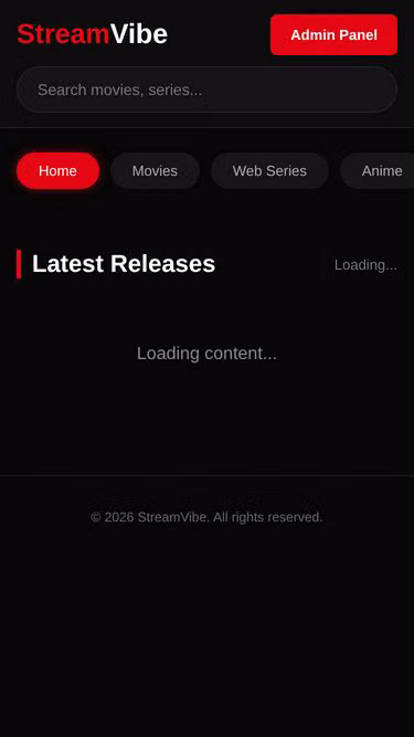 Screenshot of streamvibe.site