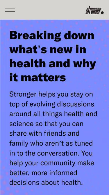 Screenshot of stronger.org