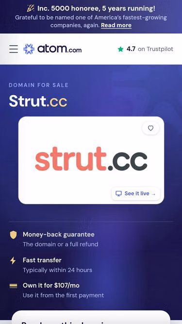 Screenshot of strut.cc