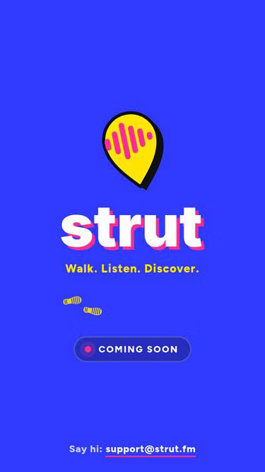 Screenshot of strut.fm
