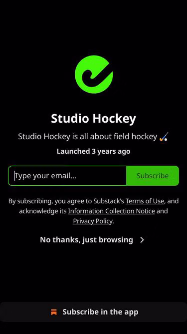 Screenshot of studio.hockey