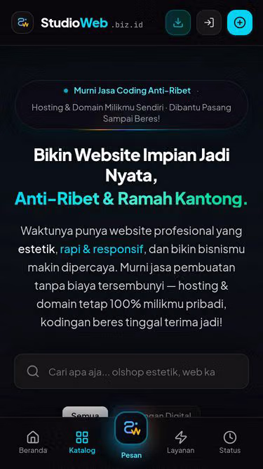 Screenshot of studioweb.biz.id